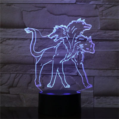 3D Wolf Lamp
