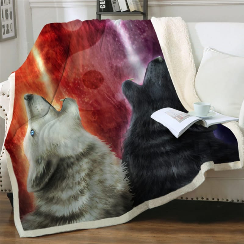 Acrylic Mink Wolf Blanket