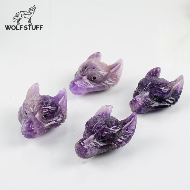 Amethyst Wolf Necklace