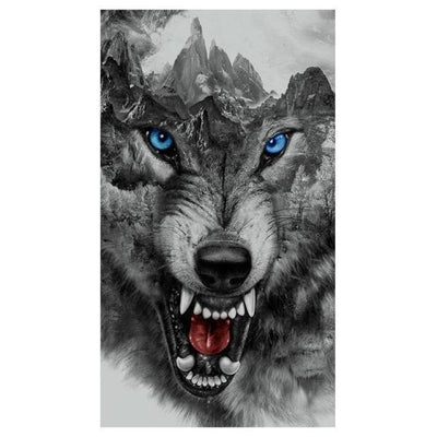 Angry wolf poster