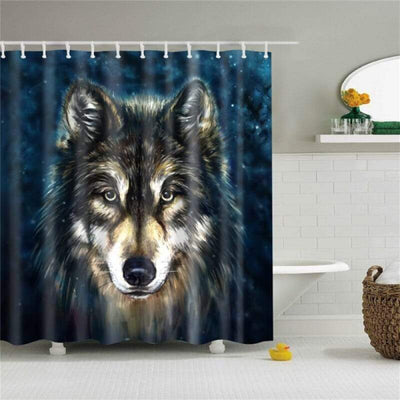 Animal print shower curtain