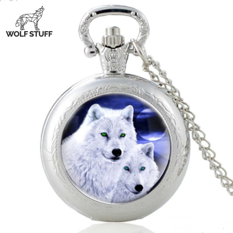 Arctic Wolf Pocket Watch