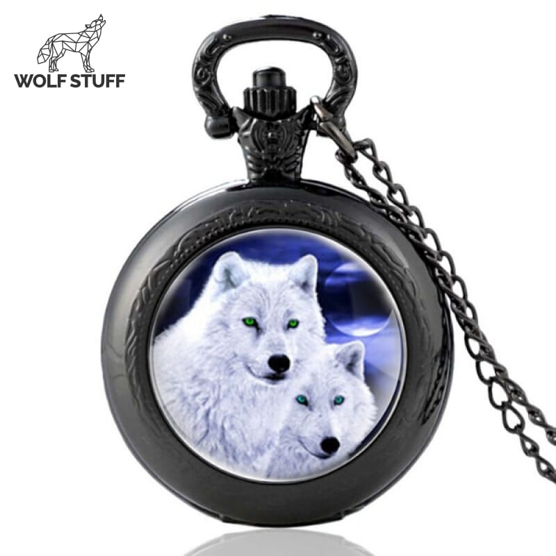Arctic Wolf Pocket Watch