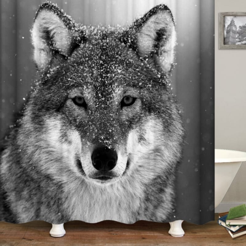 Black and White Animal Shower Curtain