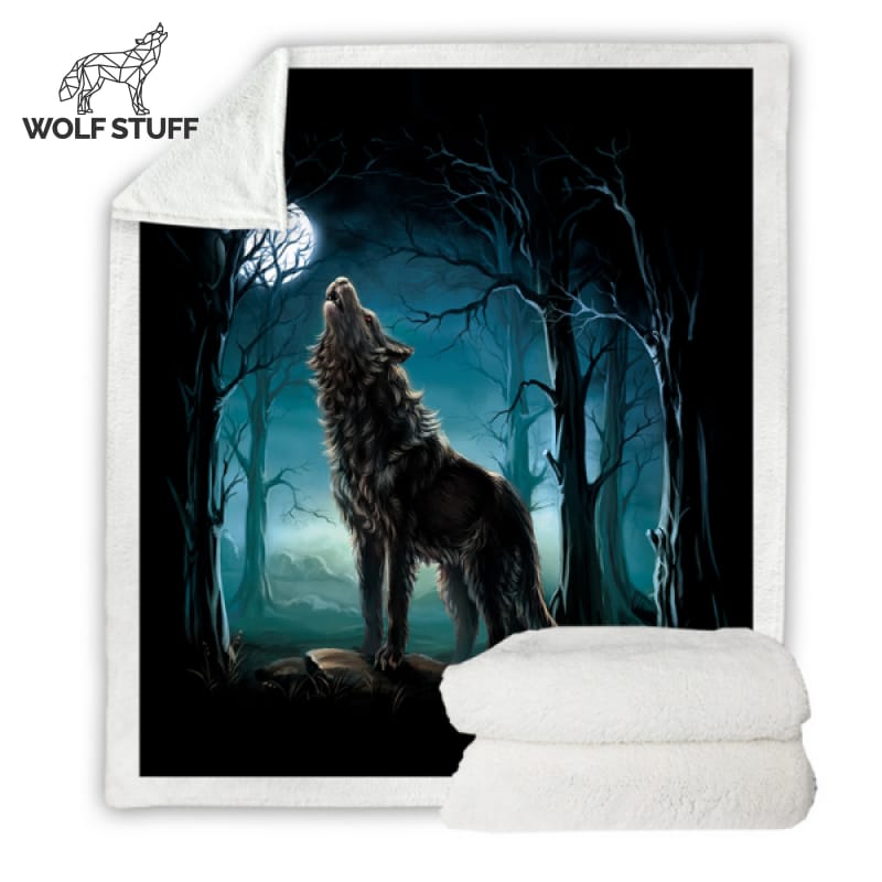Black Wolf Blanket