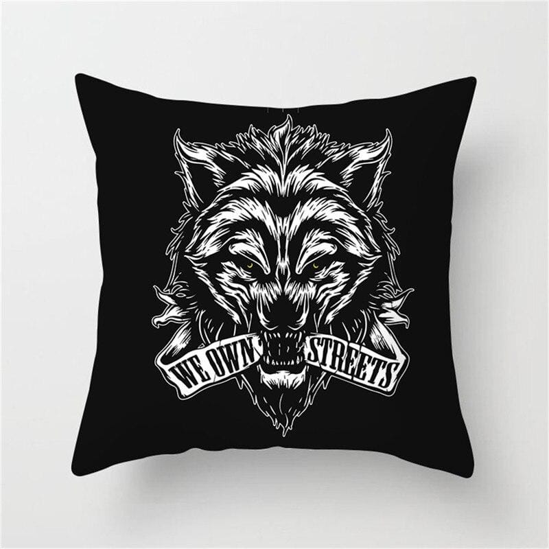 Black Wolf Deluxe Pillow