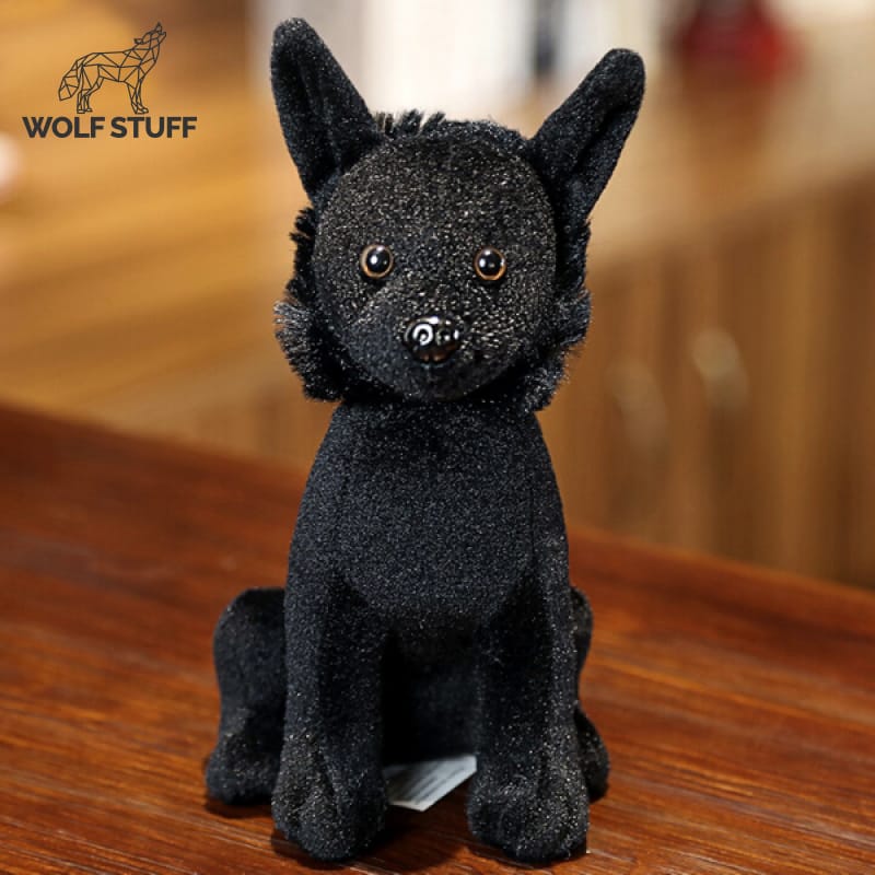 Black wolf cheap plush toy