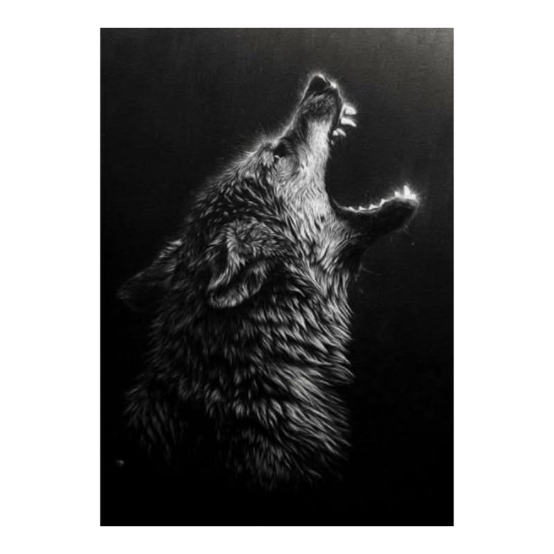Black wolf poster