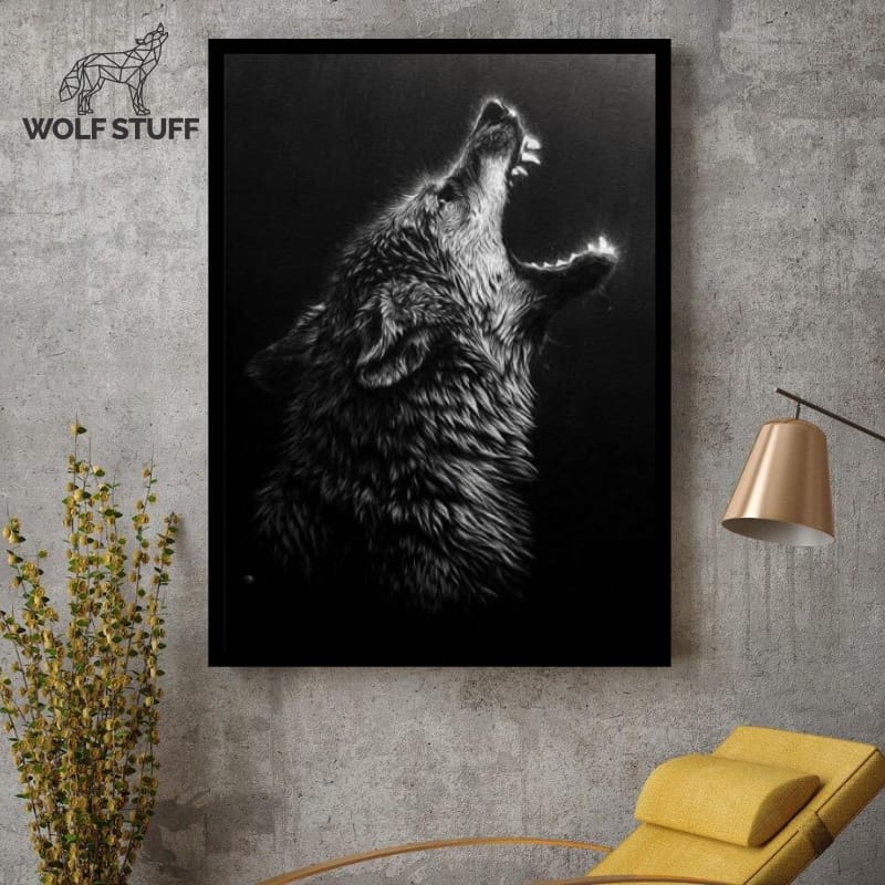 Black wolf poster