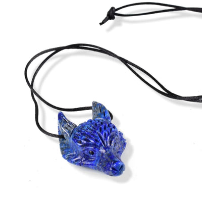 Carved Wolf Head Pendant