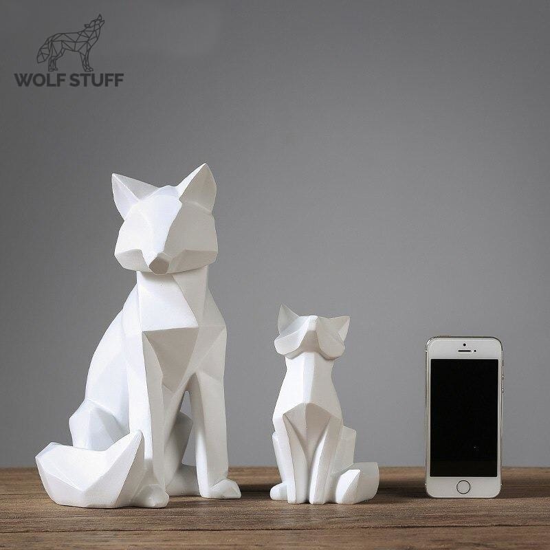 Ceramic Wolf Statue