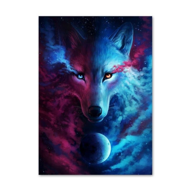 Galaxy wolf poster