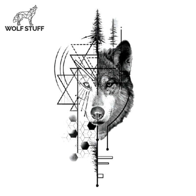 Geometric wolf tattoo arm | Wolf Stuff