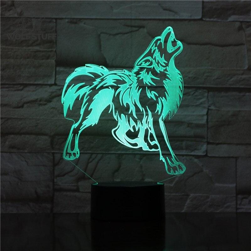 Glass Wolf Lamp Shade