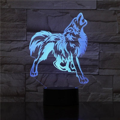 Glass Wolf Lamp Shade
