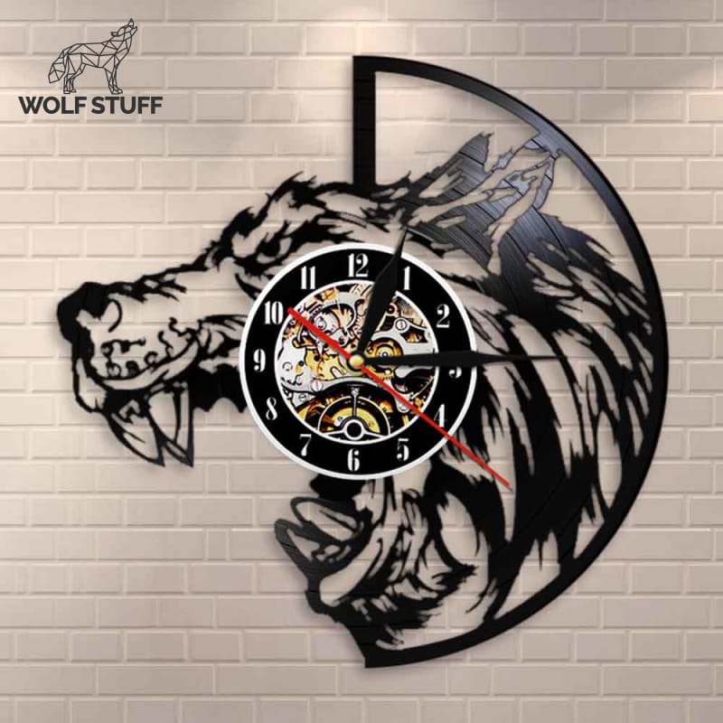 Gothic Wolf Clock