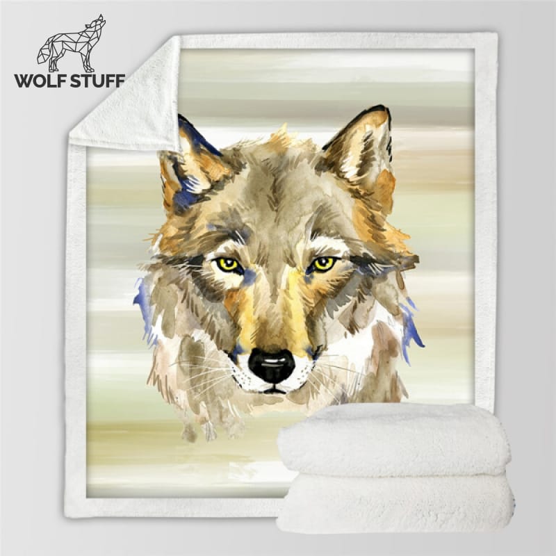 Grey Wolf Fur Blanket