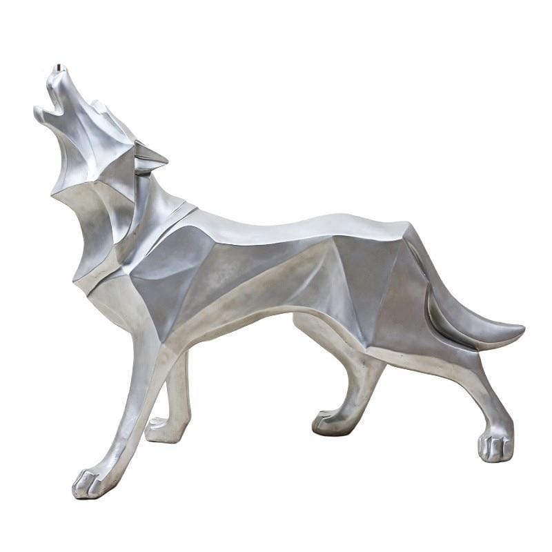 Grey Wolf Statue