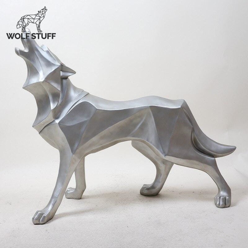 Grey Wolf Statue