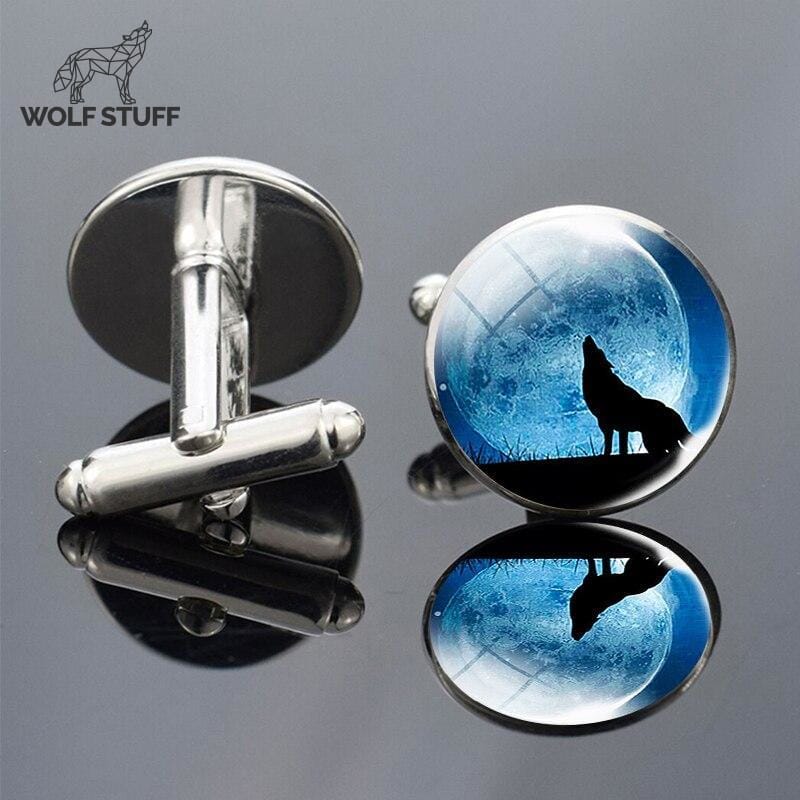 Howling wolf cufflinks