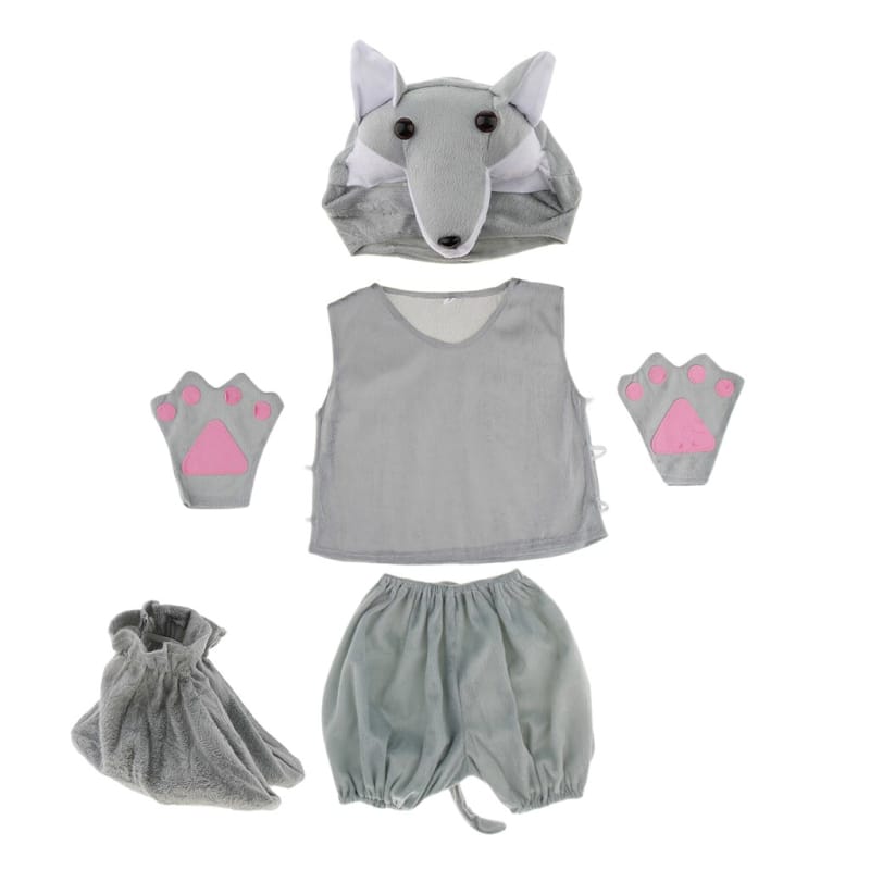 Kids Grey Wolf Costume