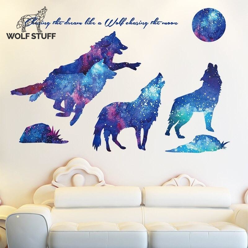 Large wolf decals