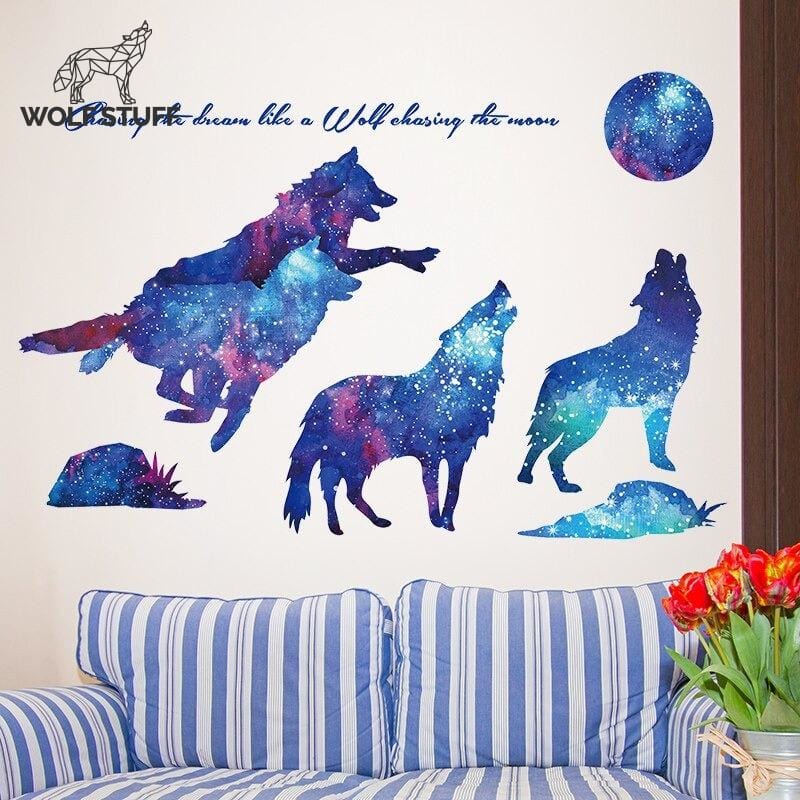 Large wolf decals