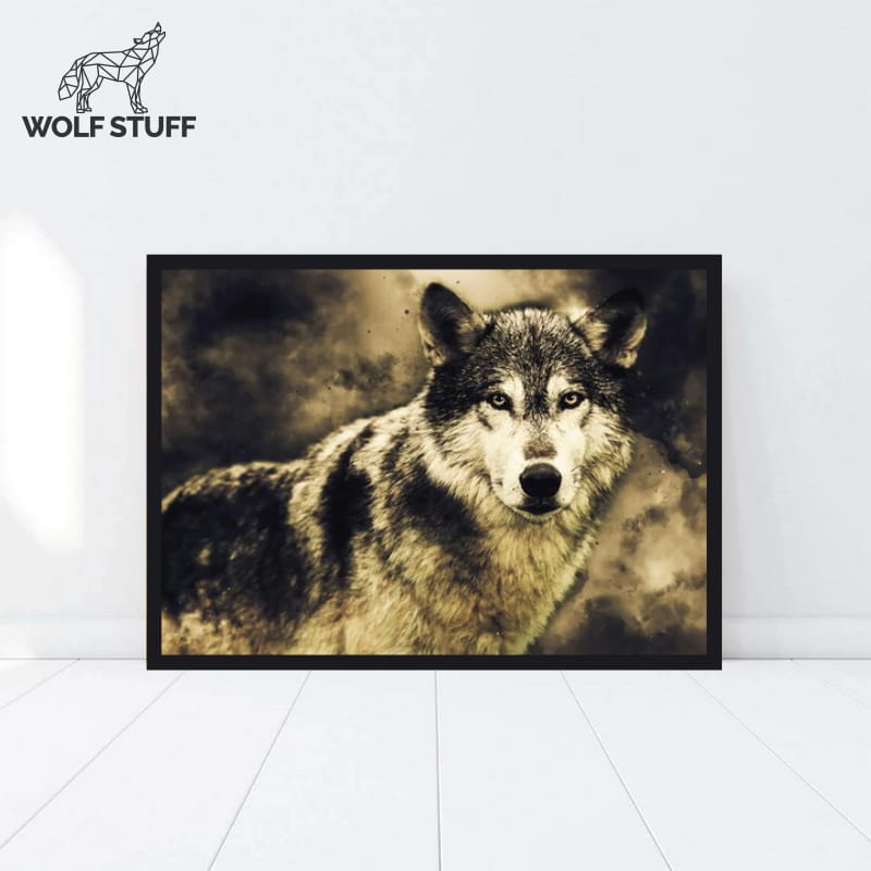 Large wolf poster