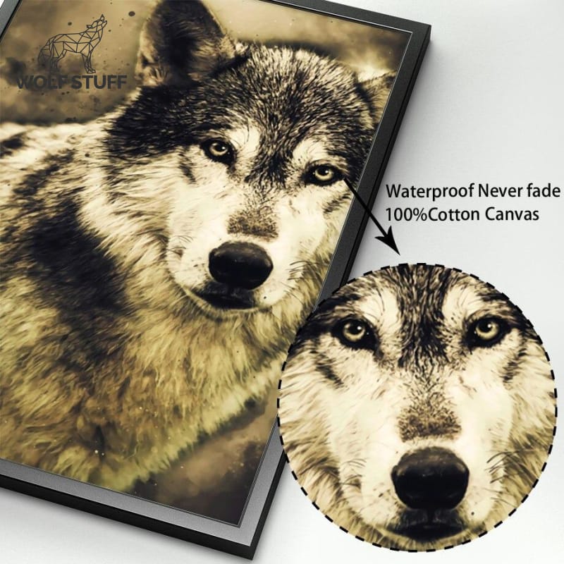 Large wolf poster