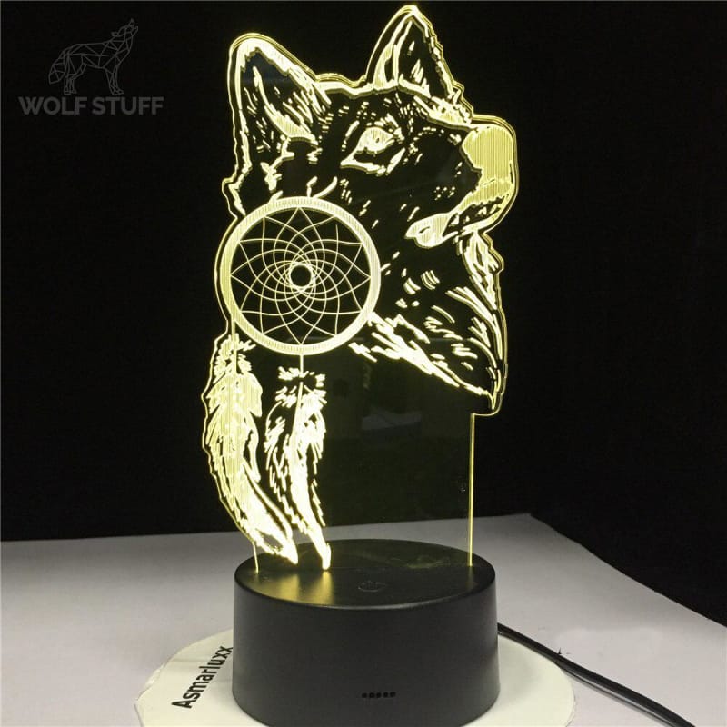 Led wolf dreamer lamp