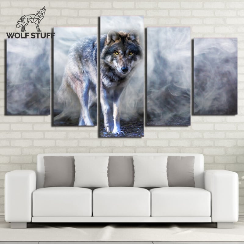 Lone wolf painting