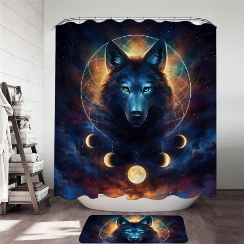 Moon Phase Shower Curtain