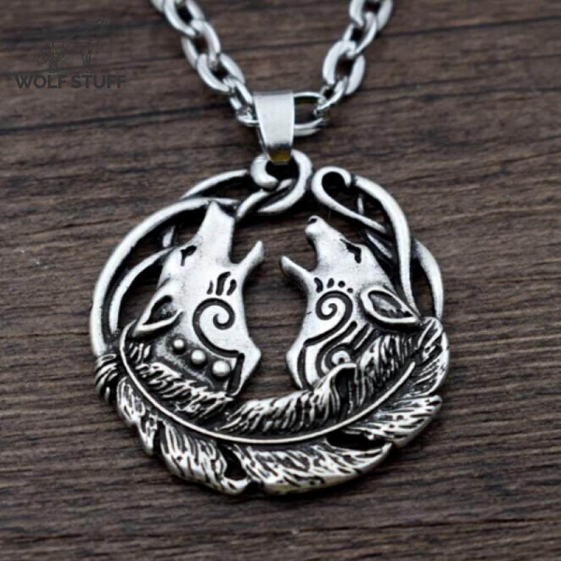 Native American Wolf Totem Necklace