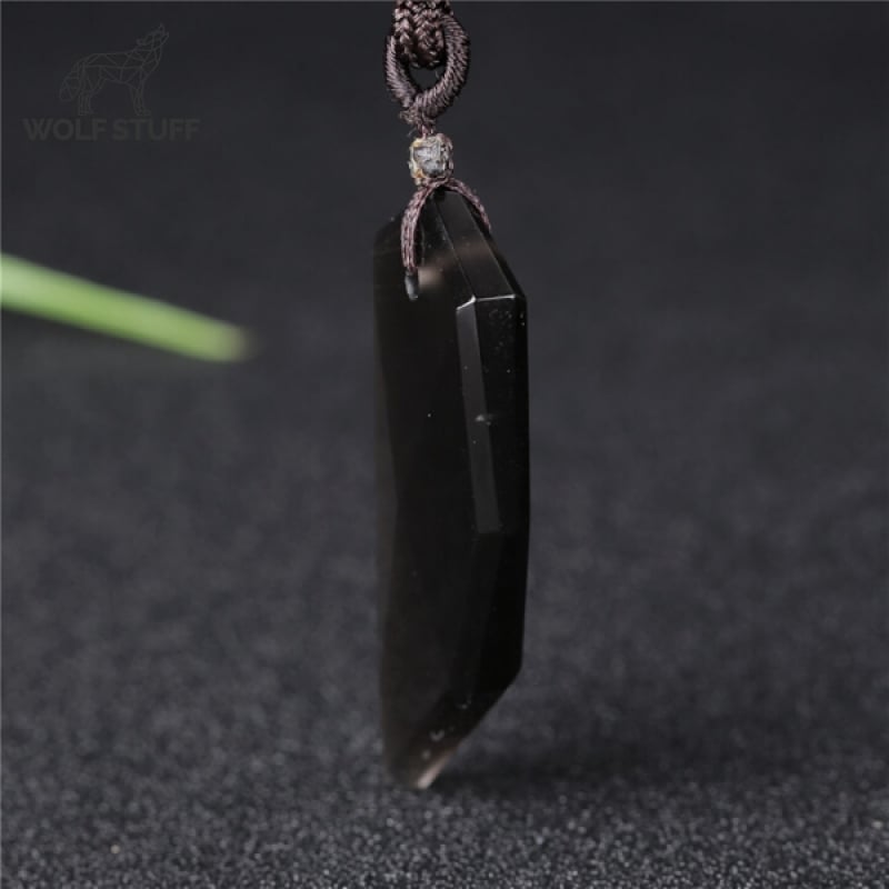 Obsidian Stone Wolf Necklace
