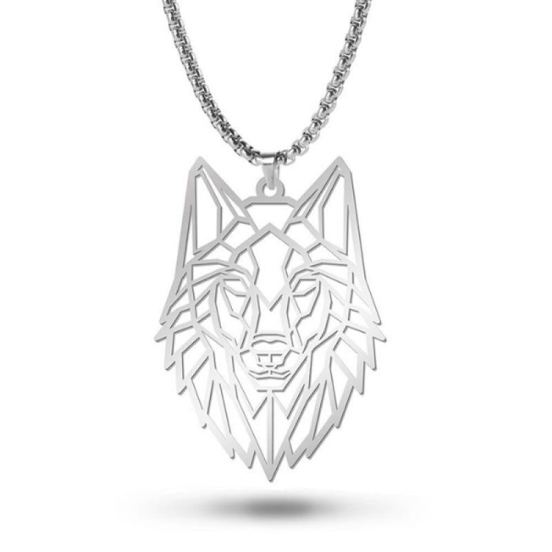 Origami Wolf Necklace