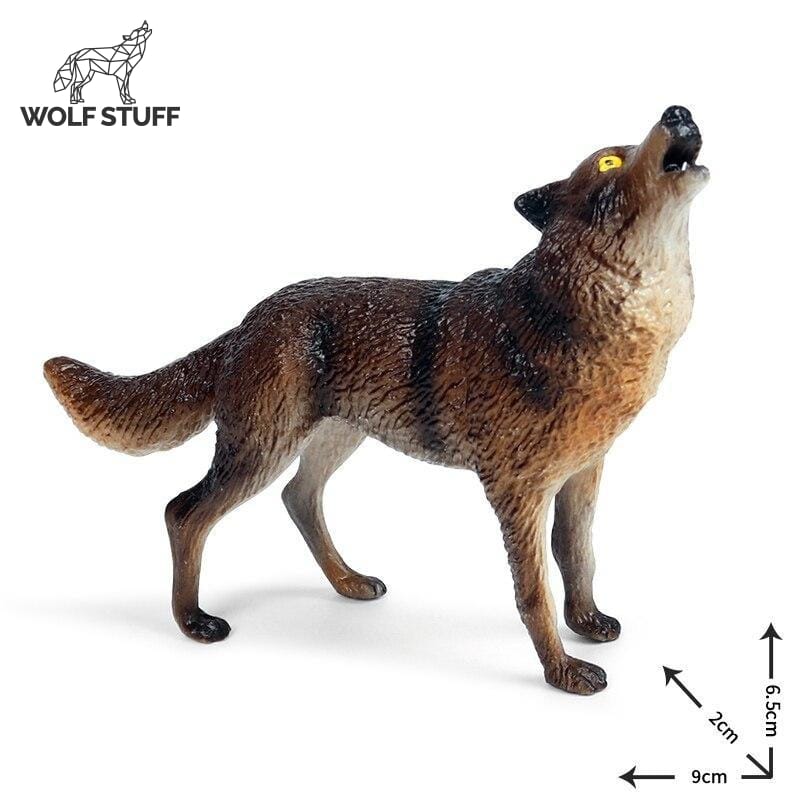 Miniature store wolf figurines