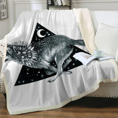 Running Wolf Blanket