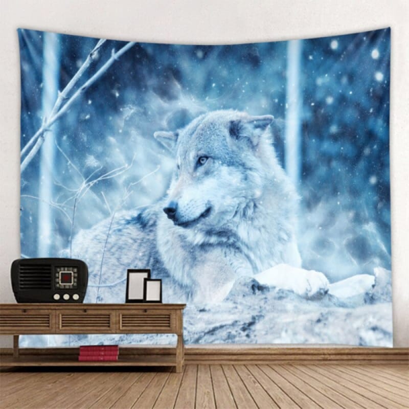 Sleeping Wolf Tapestry | Wolf Stuff
