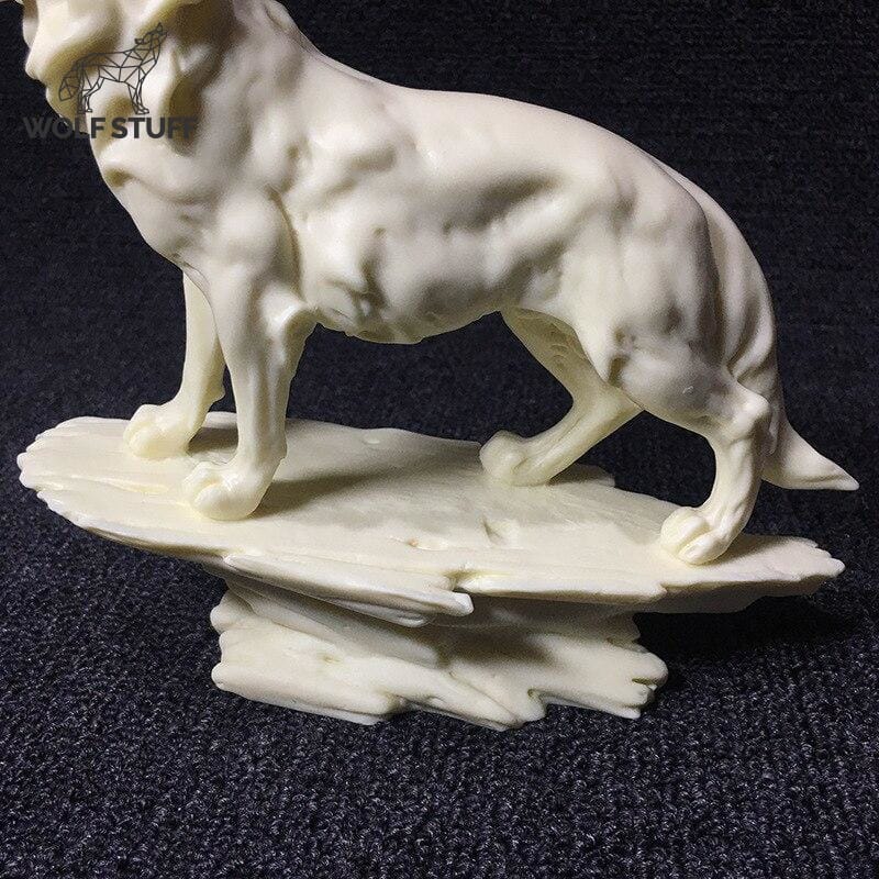 Small wolf statue