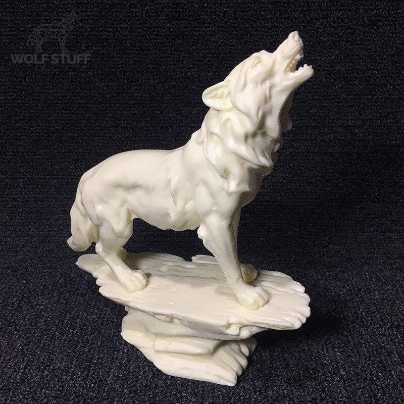 Small wolf statue