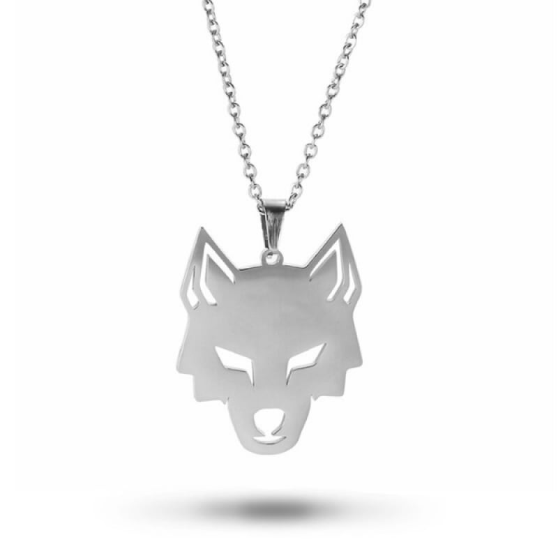 Stainless Steel Wolf Pendant