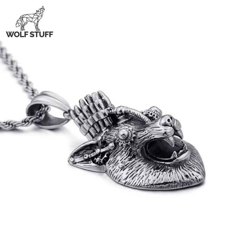 Steampunk Wolf Necklace