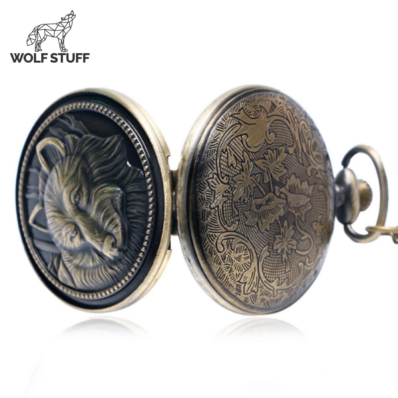 Steampunk Wolf Pocket Watch