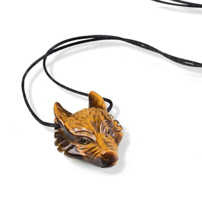 Stone Wolf Necklace