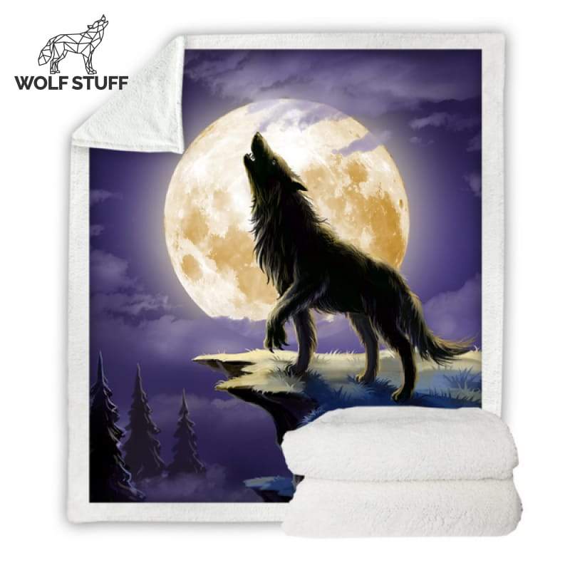 Super soft wolf blanket