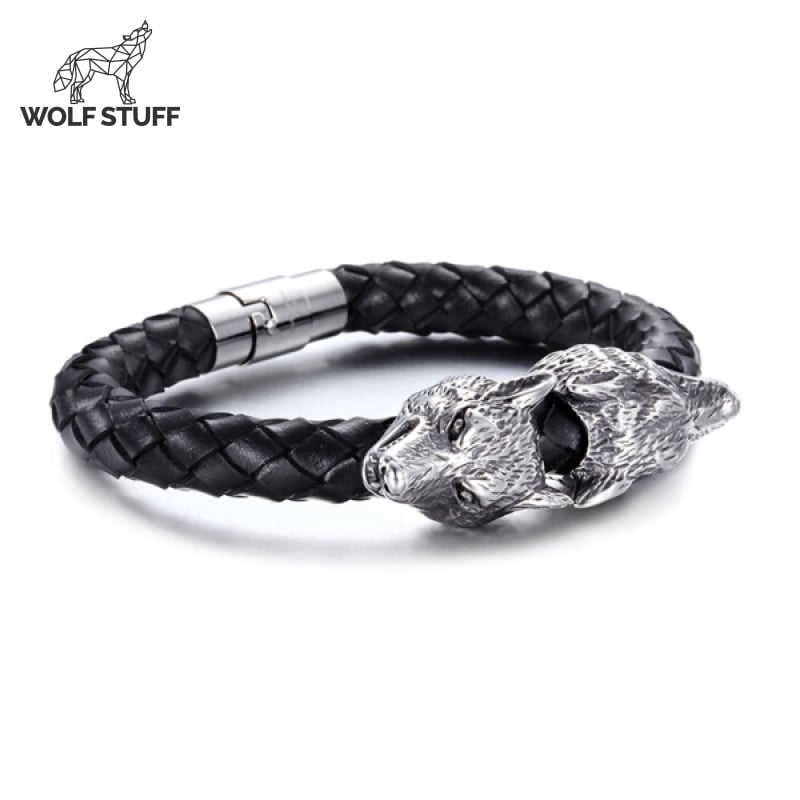 Titanium Wolf Bracelet