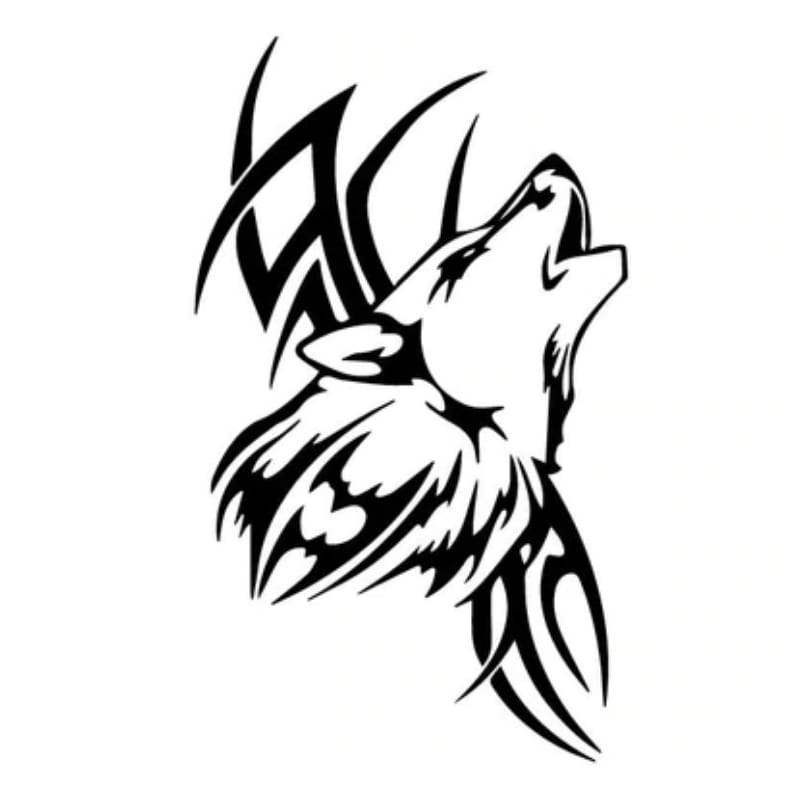 Tribal wolf decal