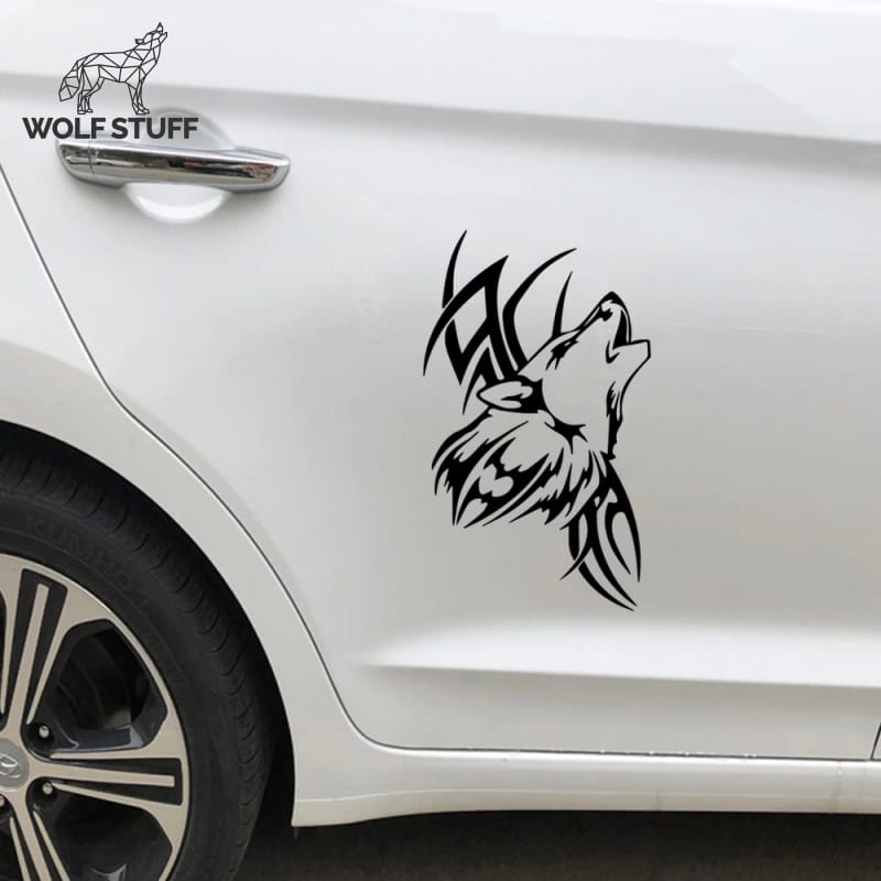 Tribal wolf decal