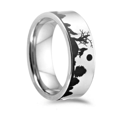 Tungsten Wolf Ring