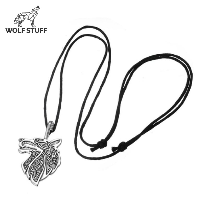 Viking Wolf Head Necklace